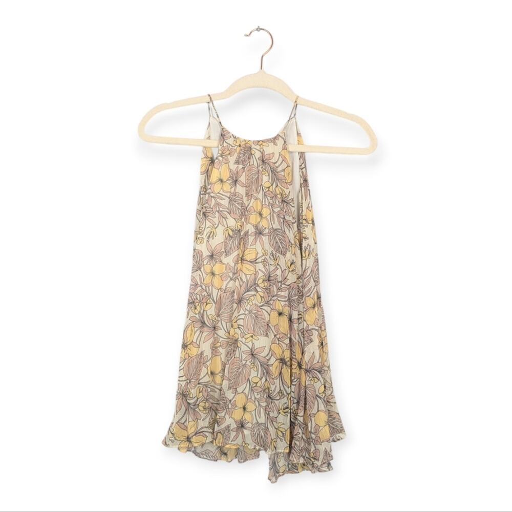 NWT The Jet Set Diaries Frangapani Floral Print Pleat Top